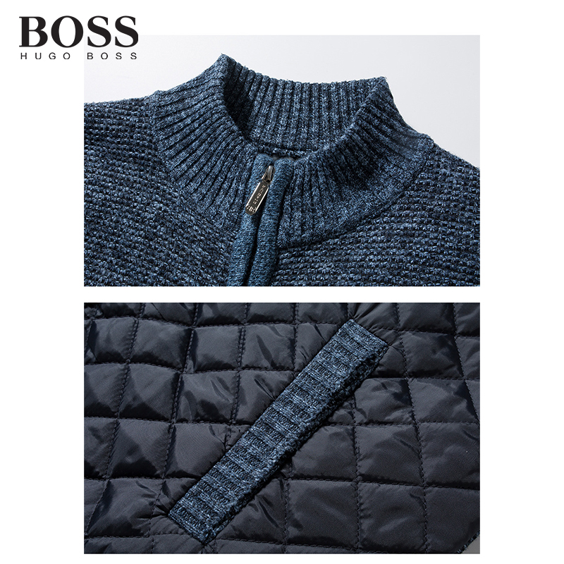 BOSS Men-s Knitted Sweater Cardigan