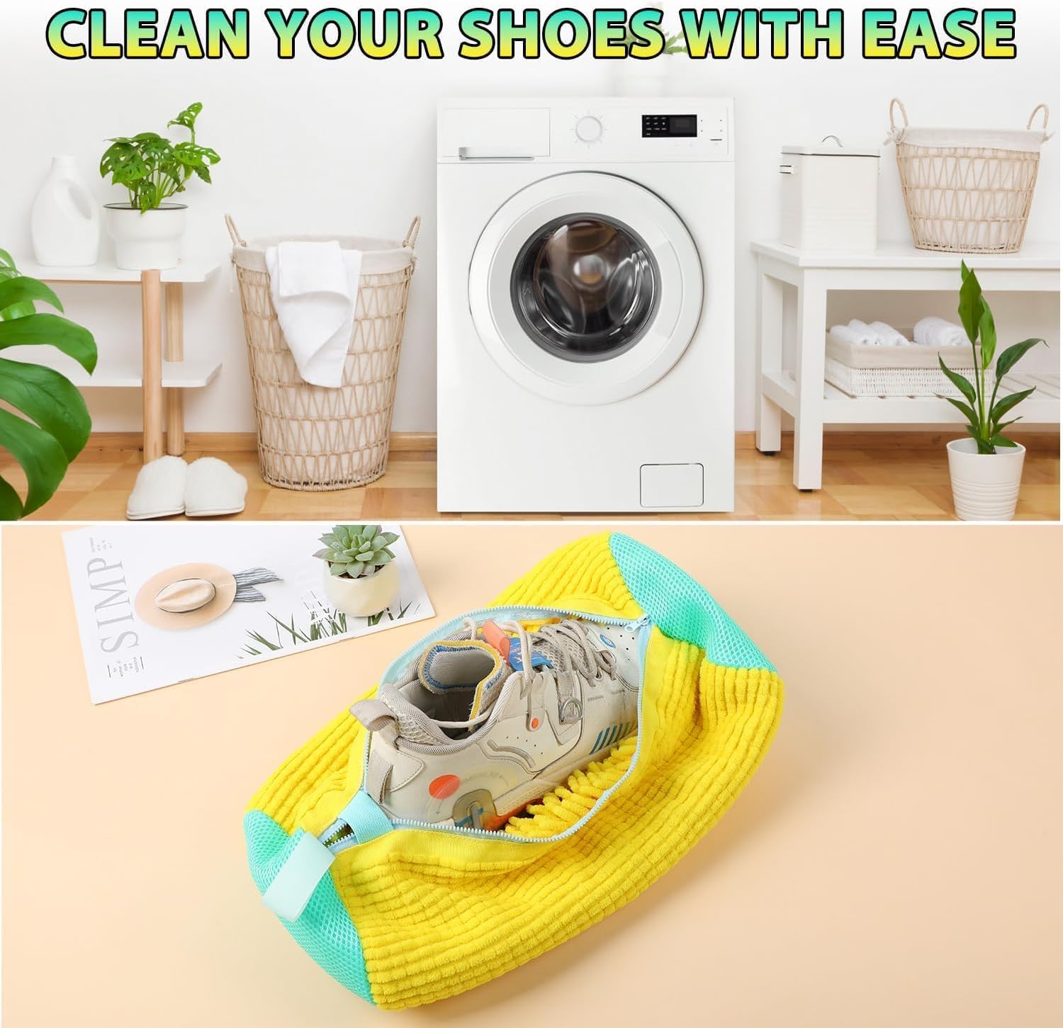 SHOE WASHING BAG FOR WASHING MACHINE