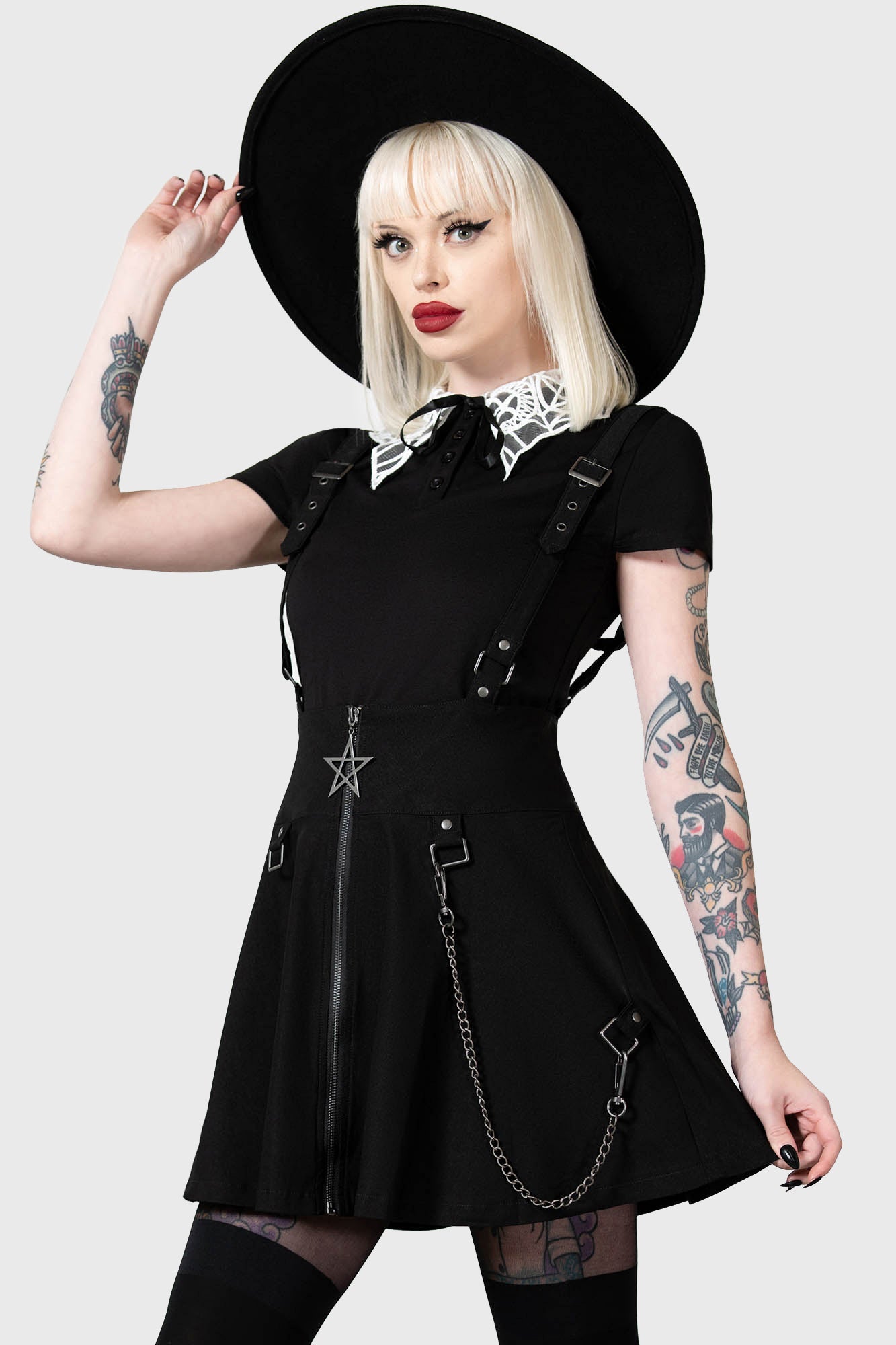 Study Hell Suspender Skirt [B]