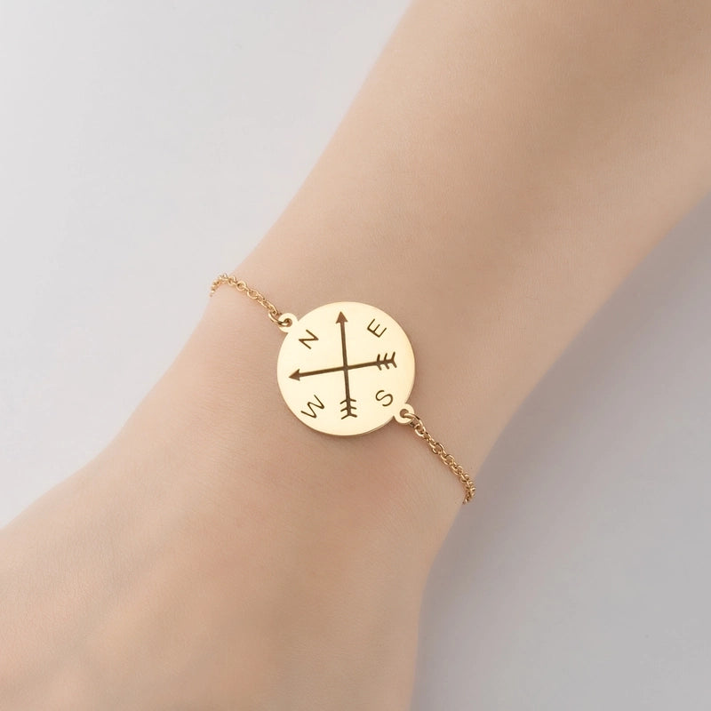 Minimalist Geometric Titanium Steel Bracelets Plating No Inlaid Stainless Steel Bracelets
