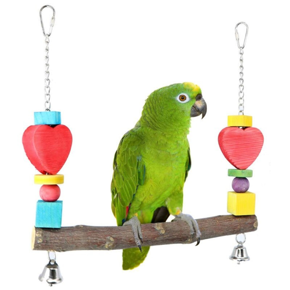 Wood Blocks Bird Perch Toy