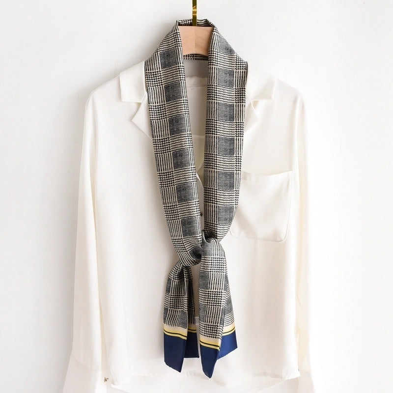Women's Elegant Printing Satin Silk Scarf