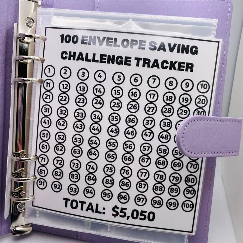 100 Envelope Savings Challenge Binder