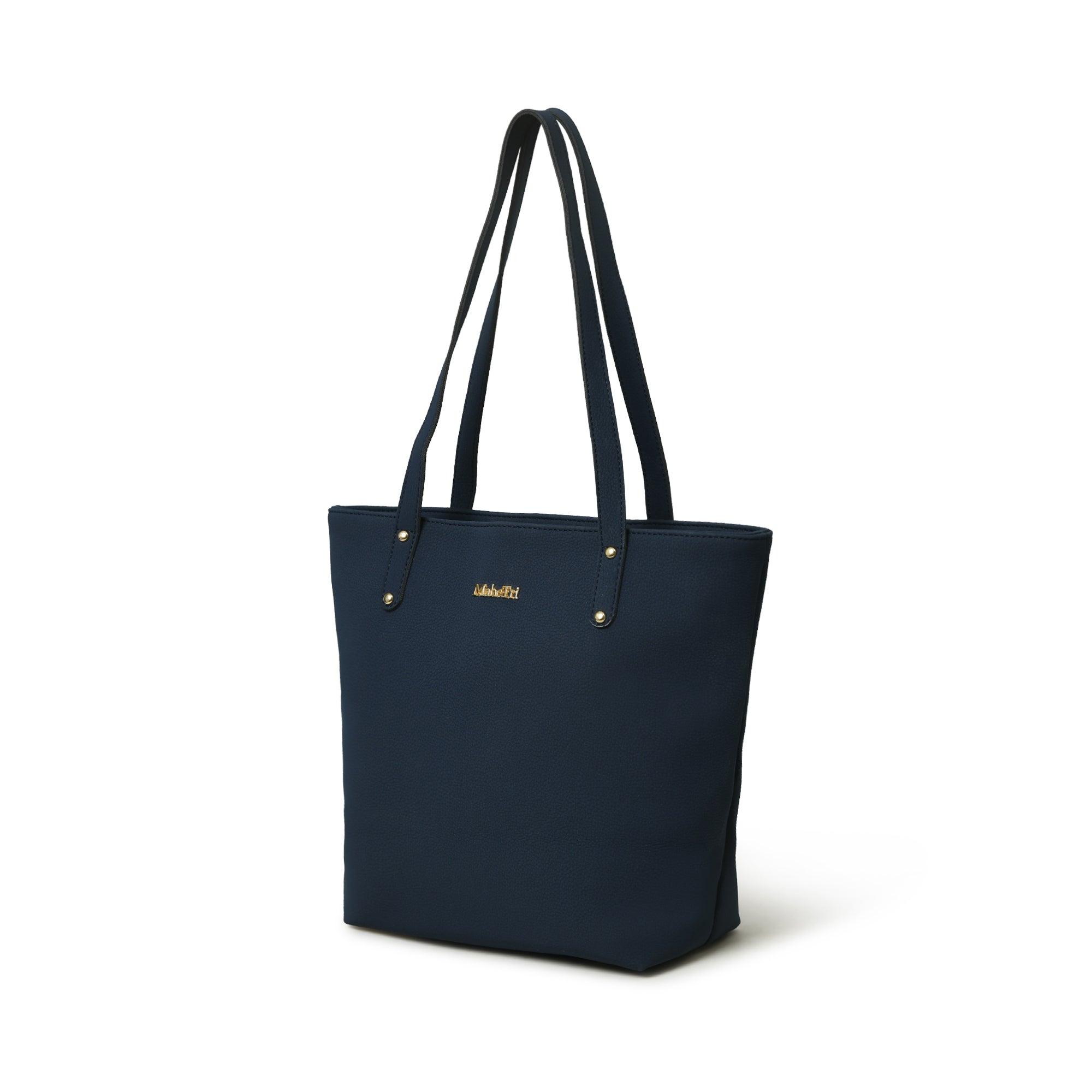 Era Vegan Leather Tote- Navy Blue