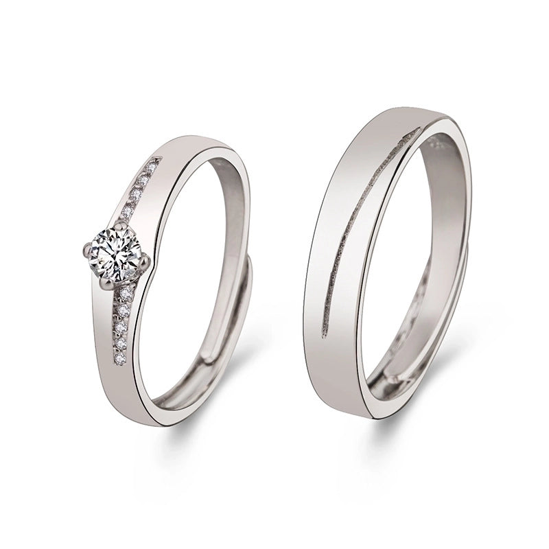 Version Of Diamond-encrusted Zircon Copper Couple Rings
