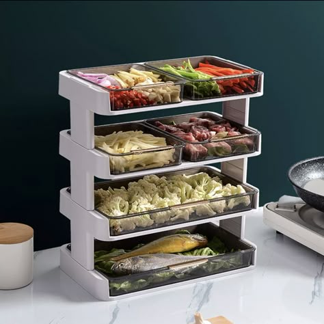 4-LAYER KITCHEN STORAGE RACK 鈥?PERFECT FOR DISHES HOT POTS & KITCHEN TOOLS