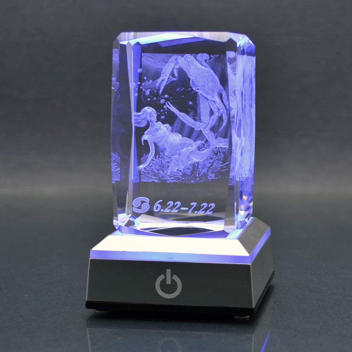 3D Crystal Light with LED Colourful Base