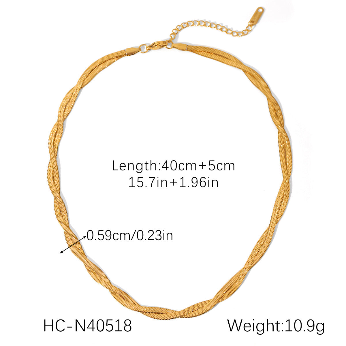18K Gold Stainless Steel Blade Chain Inlaid Zircon Necklace Flat Snake Chain Titanium Steel Clavicle Chain