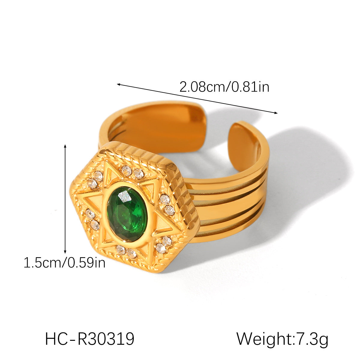 Stainless Steel Ring Inlaid Zircon Ring Female Hand Jewelry Titanium Steel Ring Niche