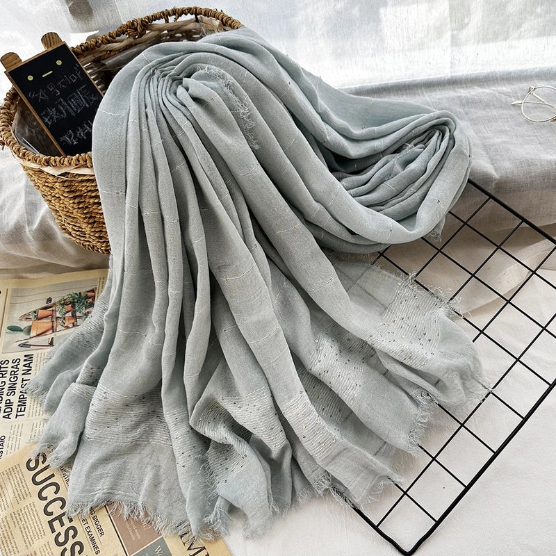 Unisex Retro Sweet Solid Color Artificial Cotton Scarf