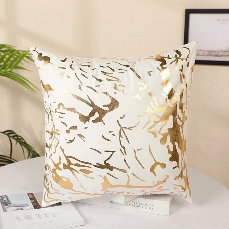 Classical Letter Short Plush Pillow Cases