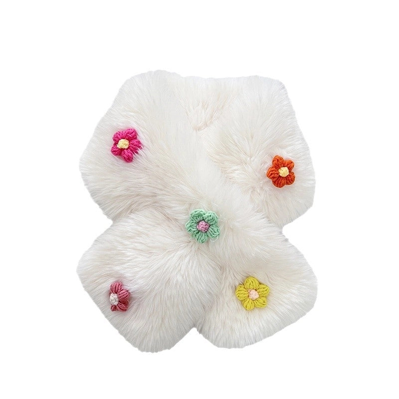 Women's Sweet Cartoon Flower Polyester Scarf
