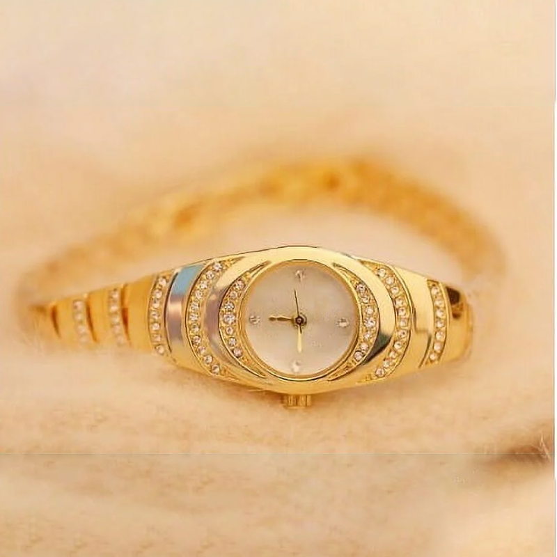 Orologio da polso con bracciale in strass da donna