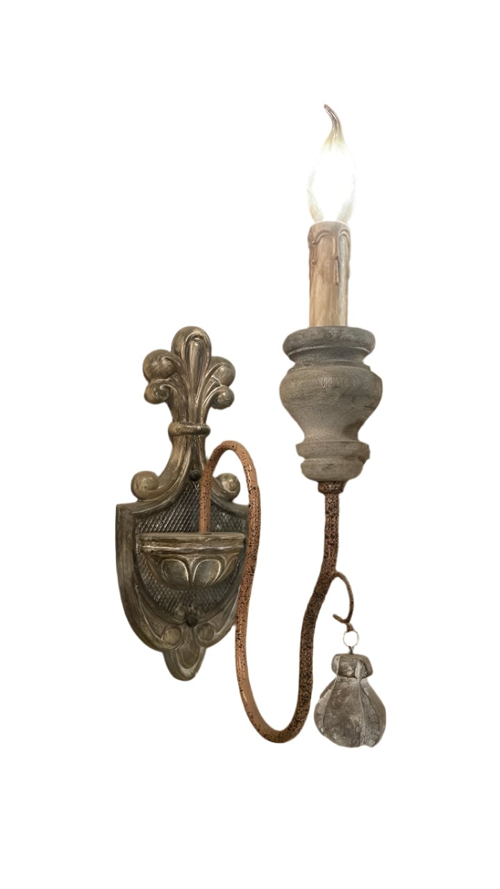 Rustic Dual Arm Wall Sconce