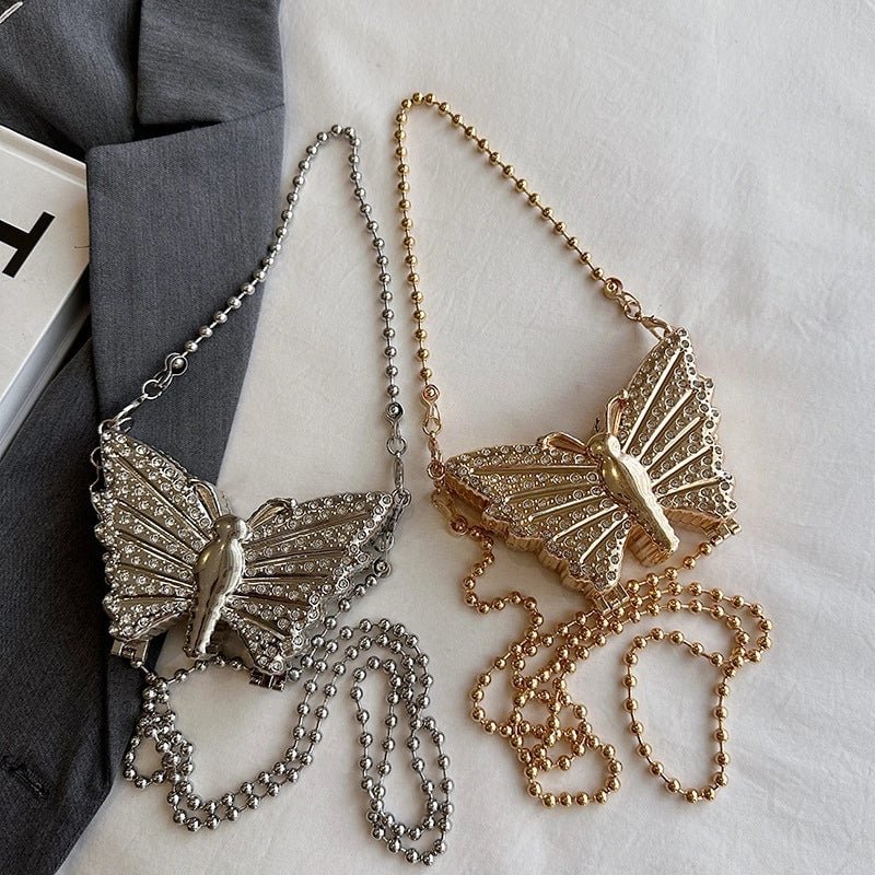 Women's Mini Metal Butterfly Vintage Style Classic Style Square Lock Clasp Shoulder Bag