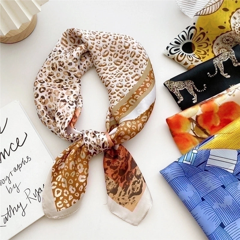 Women's Lady Printing Polyester Printing Silk Scarves