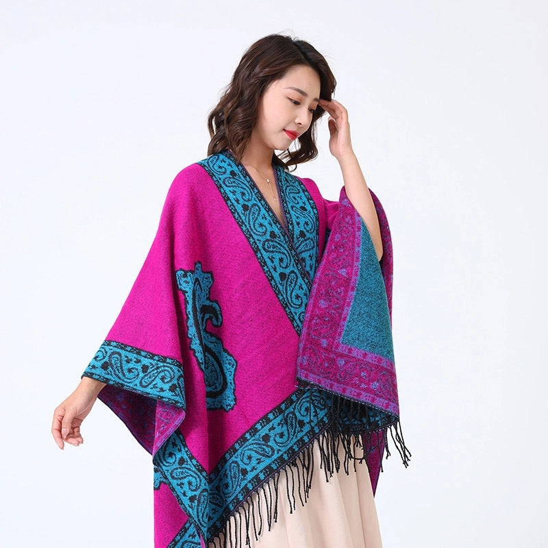 Women's Streetwear Cashew Nuts Imitation Cashmere Gradient Color Scarf