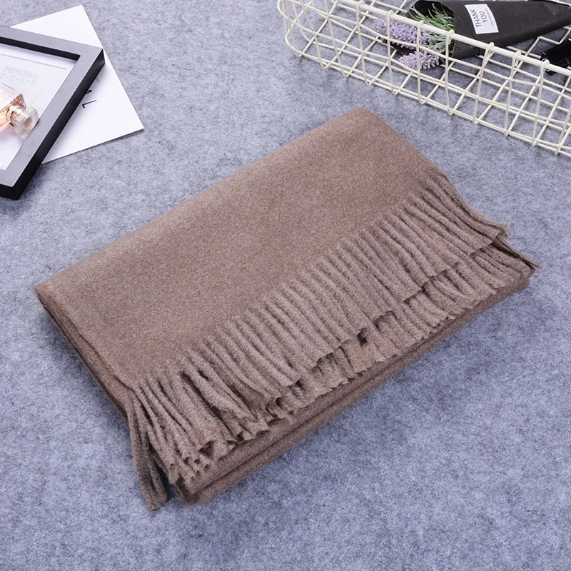 Women's Sweet Minimalist Solid Color Nylon Scarf