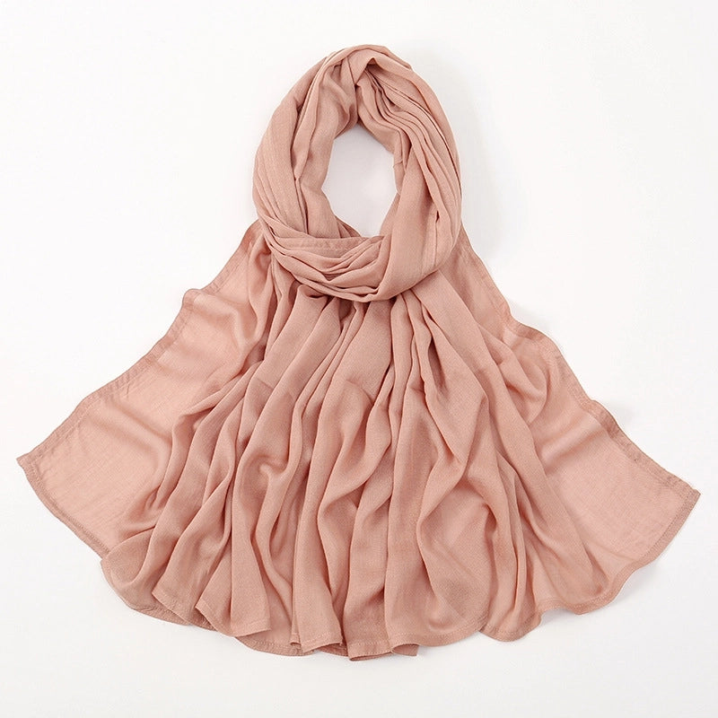 Women's Elegant Minimalist Solid Color Rayon Kerchief