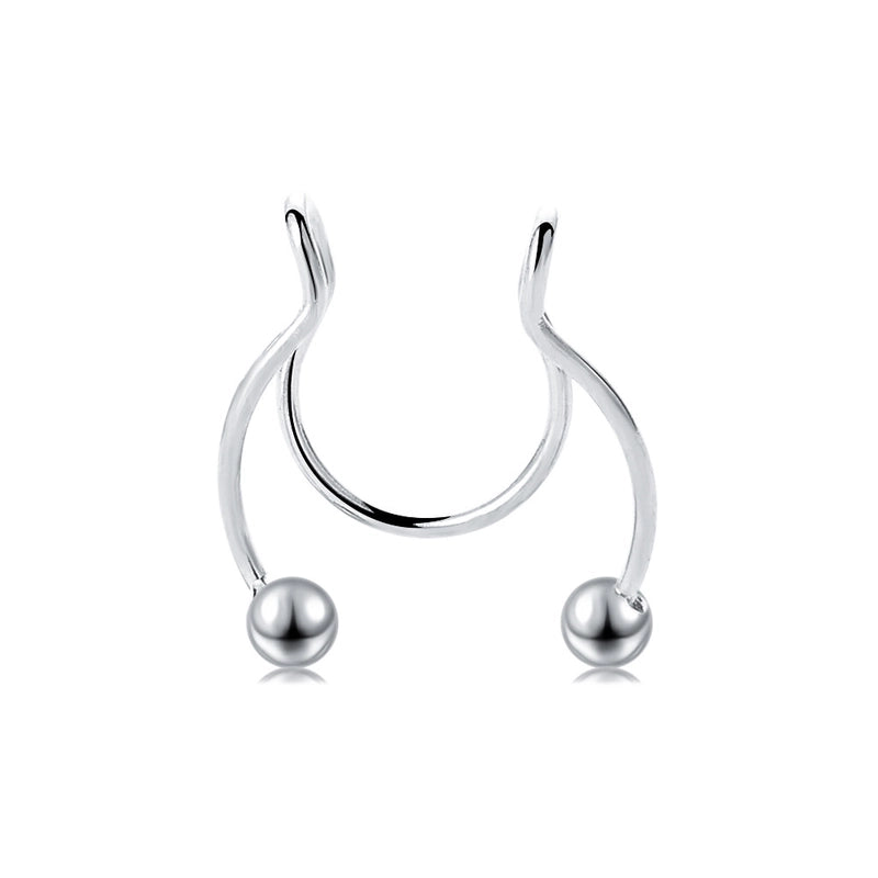 Minimalist Letter Copper Plating Nose Studs