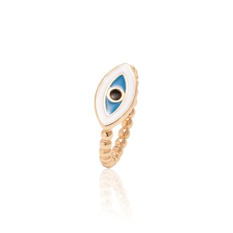 3 Pieces Classic Style Devil's Eye Stainless Steel Plating Gold Plated Open Rings