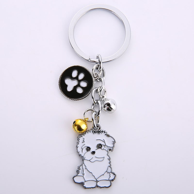 Personalized Dog Pattern Keychain