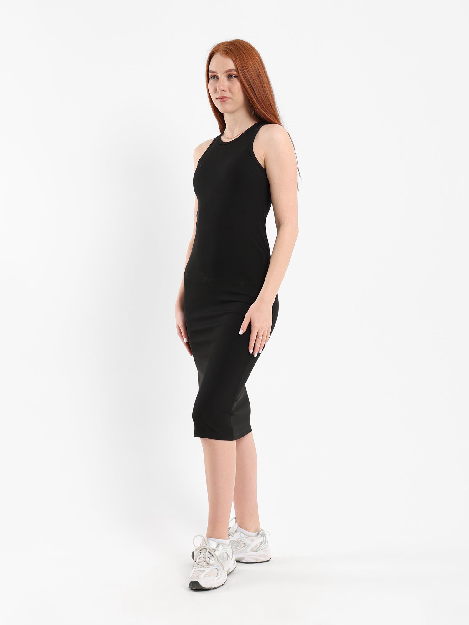 Ribbed Halter Midi Dress