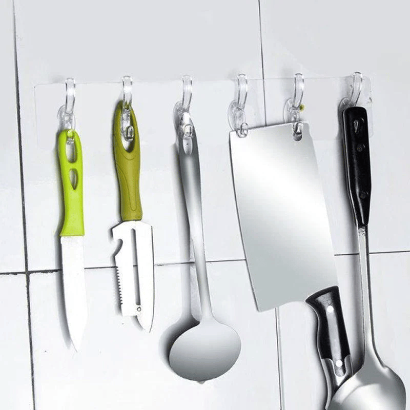 Multifunctional Transparent 6 Hooks ⚡