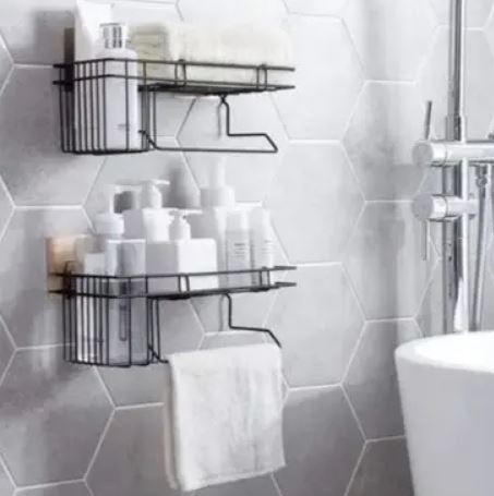 Wall Mounted Self Adhesive Convenient Bathroom Wall Caddy