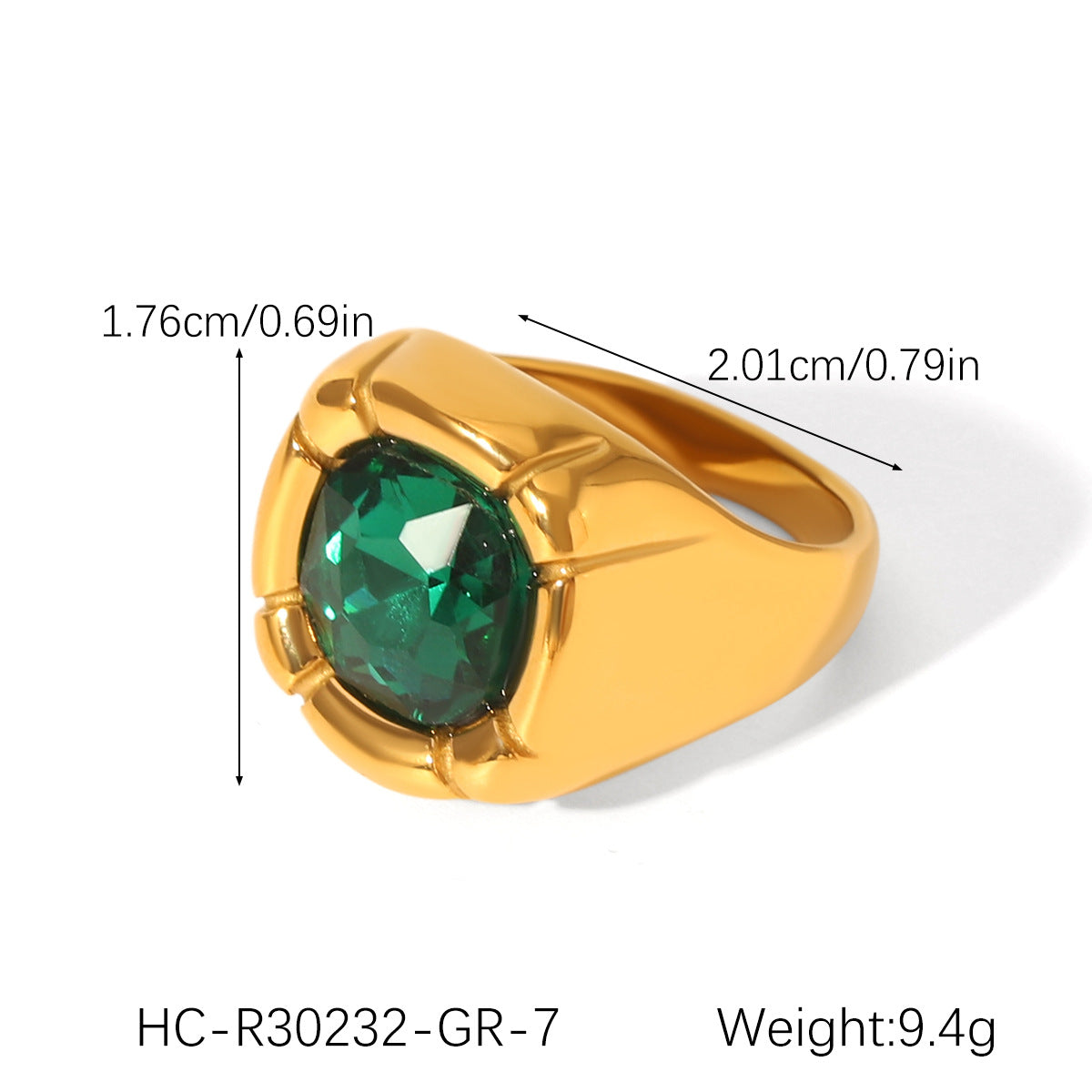 18K Gold Stainless Steel Inlaid Zircon Ring Female Ring Ins Style Titanium Steel Hand Jewelry Casting Ring