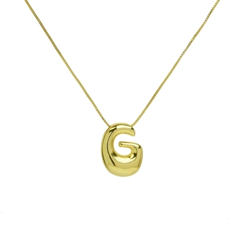 Copper 18K Gold Plated Minimalist Letter Plating Pendant Necklace