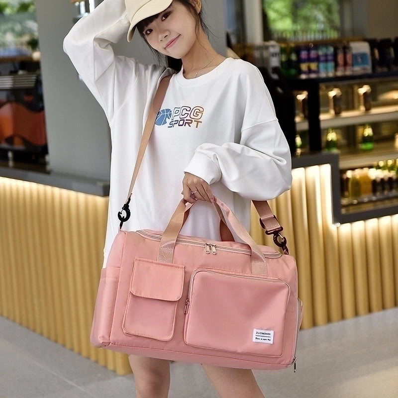 Unisex Fashion Solid Color Nylon Waterproof Duffel Bags