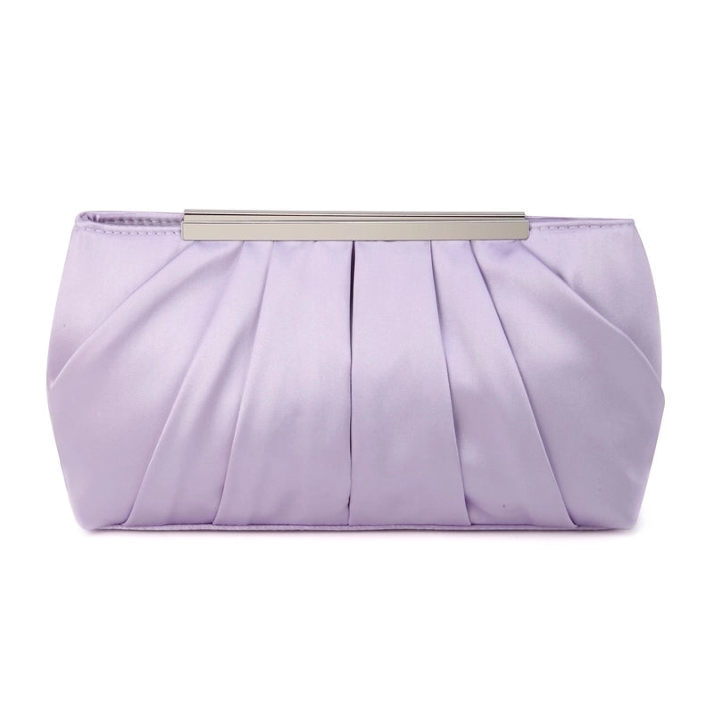 Dark Blue Black Pink Silk Solid Color Square Evening Bags