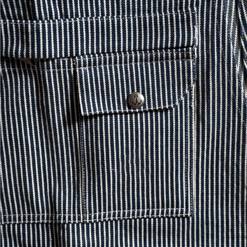Men's Classic Striped Cargo Overalls