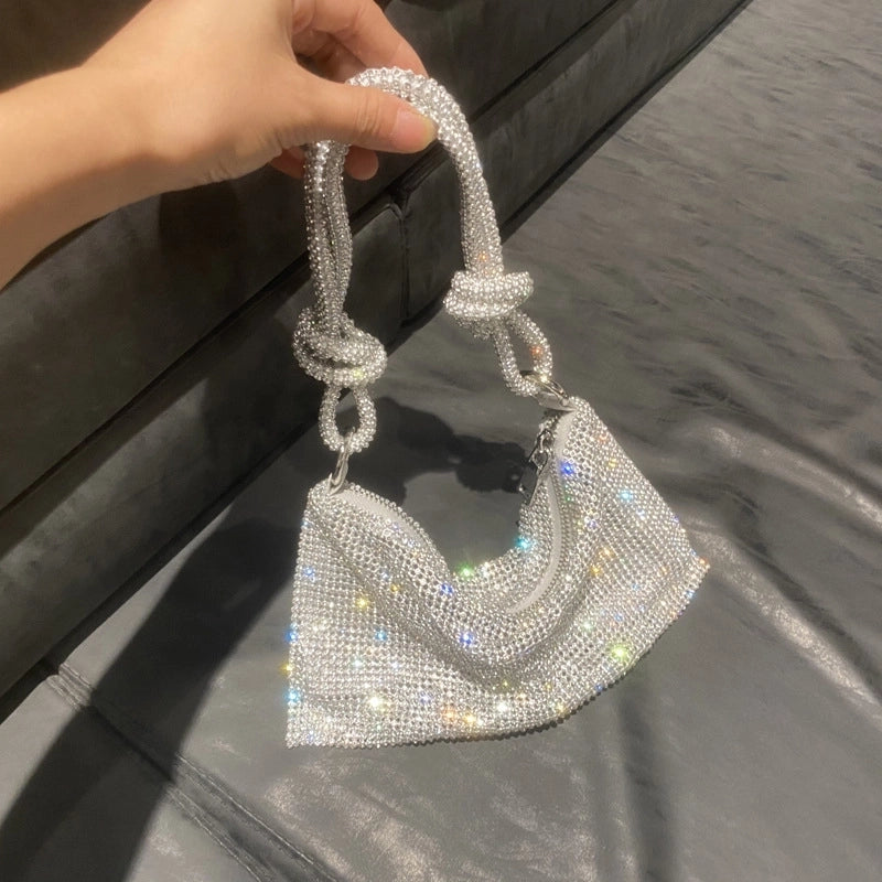Women's Small Polyester Solid Color Classic Style Square Zipper Underarm Bag
