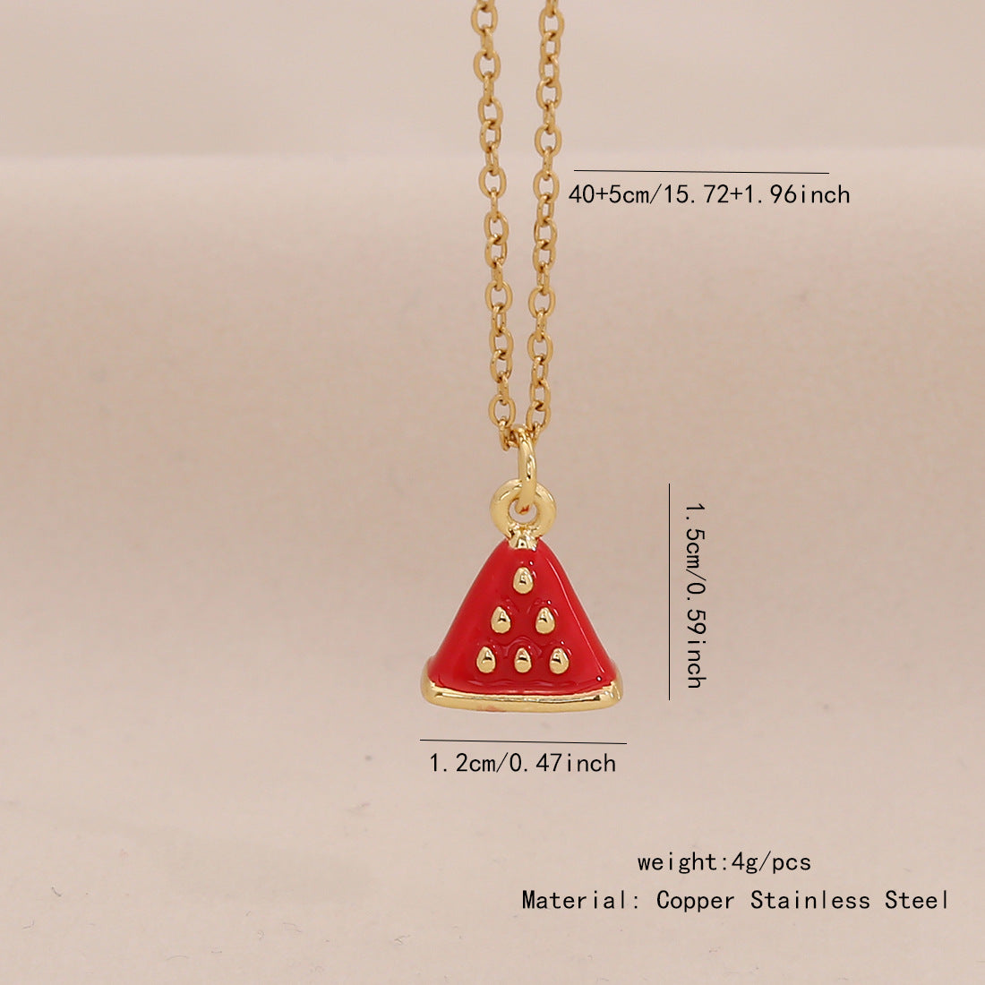 Cute Fruit Pendant Lips Red Pepper Necklace Fashion Stainless Steel N1513
