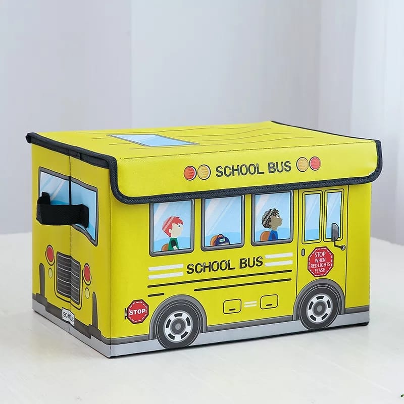Dust Proof Cartoon Themed Foldable Toy Storage basket
