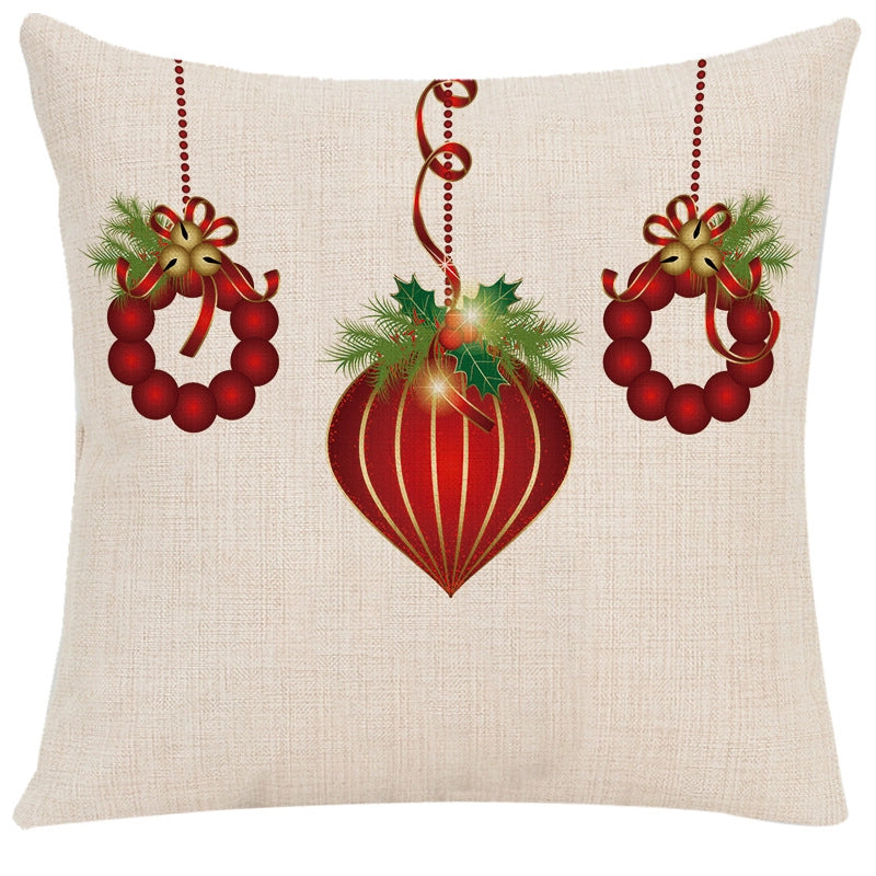 Cute Santa Claus Letter Chemical Fiber Pillow Cases