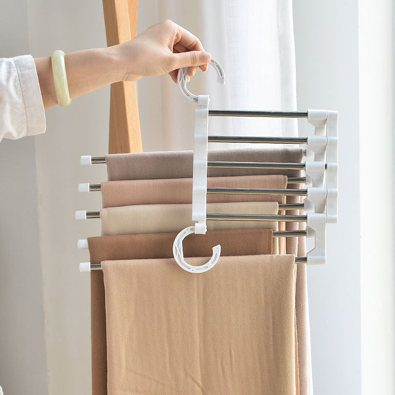 Multi Layer Folding Telescopic Trouser Rack