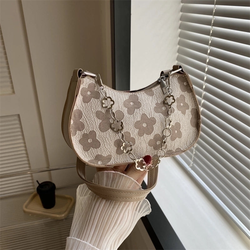 Women's Pu Leather Solid Color Streetwear Semicircle Zipper Shoulder Bag Crossbody Bag Underarm Bag