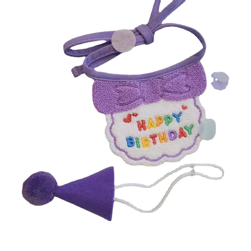 Dog Dog Party Birthday Hat Bib Dog Cat Pet Slippery Bag Slippery Towel Bichon Pet