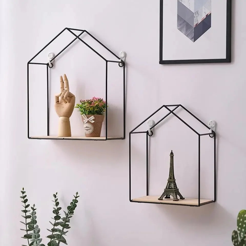 WALL MOUNTED HOME SHAPED SHELF