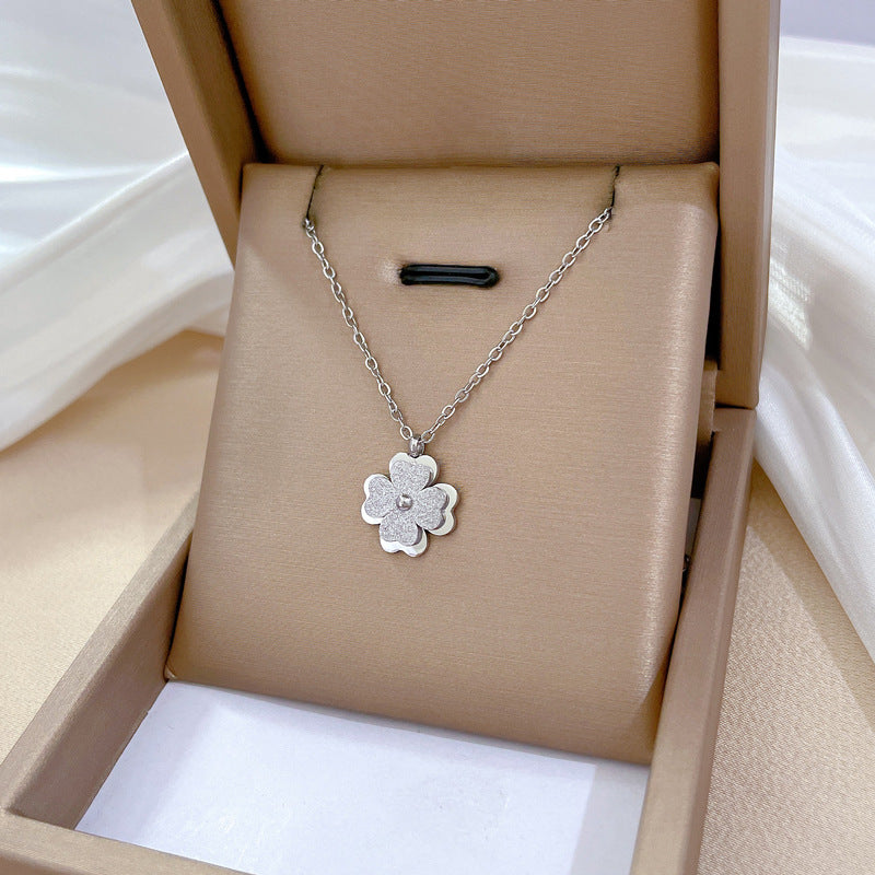 Fashion Geometric Titanium Steel Electroplating Necklaces