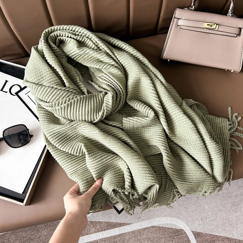Women's Basic Solid Color Polyester Scarf