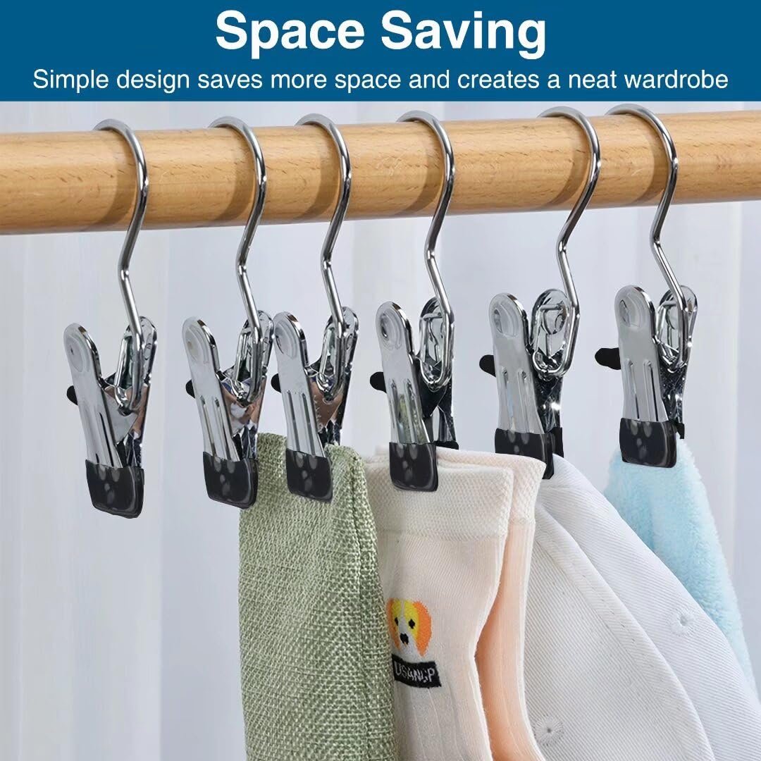 (2024 New Arrival 49% OFF )Anti-Rust Clip-Space Saving Clothespin Hook