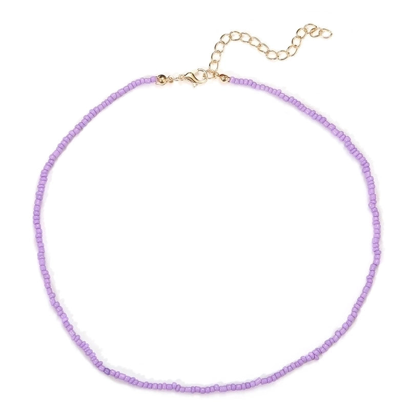 12 Pieces Minimalist Geometric Beaded Inlaid Pearls Women's Necklace