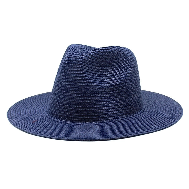 Unisex Minimalist Solid Color Flat Eaves Fedora Hat