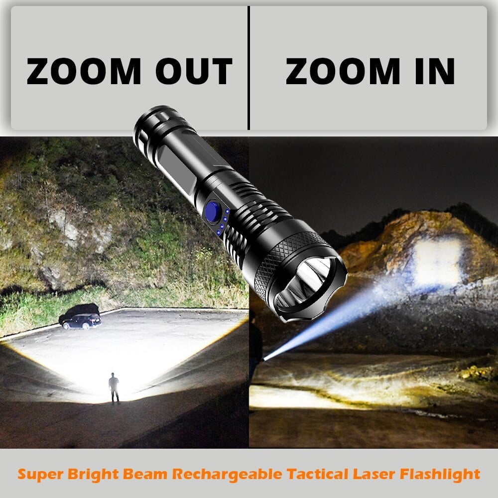 🎁  Promotion- SAVE 49%🏠LED Rechargeable Tactical Laser Flashlight(Buy 3 Free Shipping)