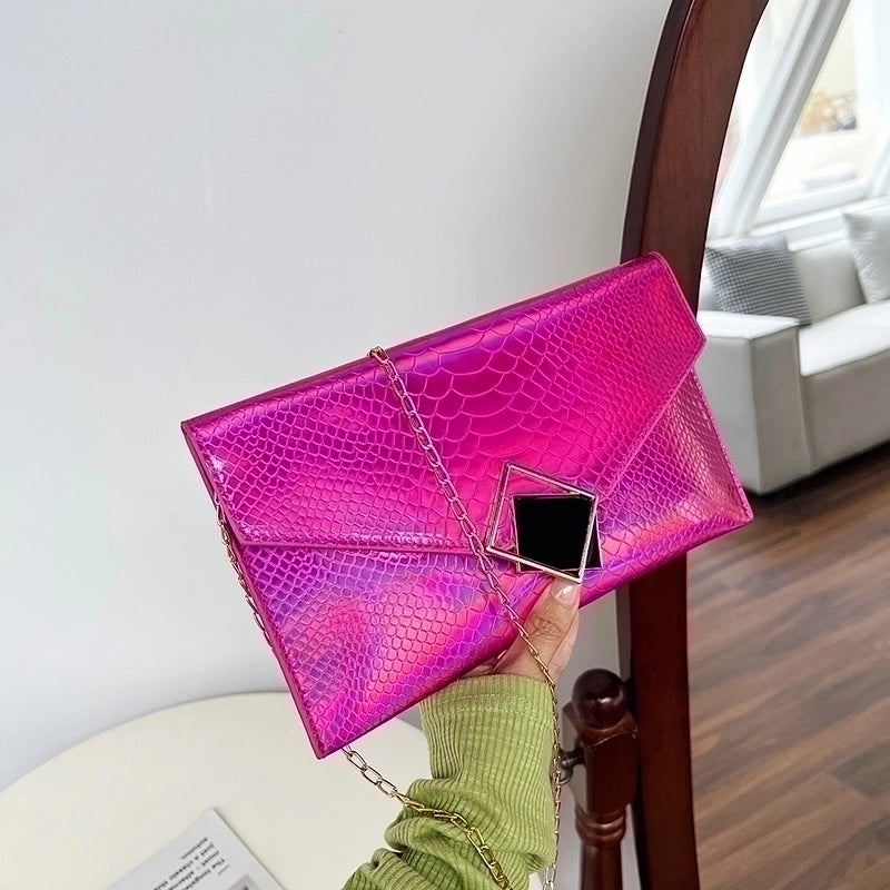 Women's Pu Leather Solid Color Streetwear Flip Cover Shoulder Bag Crossbody Bag