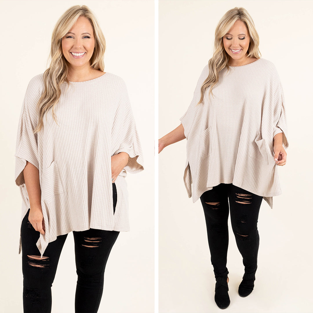 Chosen Path Poncho. Oatmeal